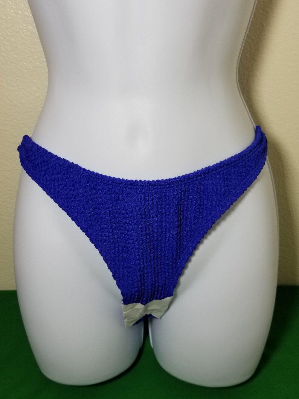 Wolf & Whistle Size 4 Blue High Leg Brazilian Bikini Bottom Cheeky Swimwear NWT
